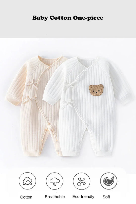 Boys Girls Baby Romper Newborn 100% Cotton Onesie Clothes  long-Sleeved Romper Toddler Babe Pajamas  0-6M  for Four Seasons