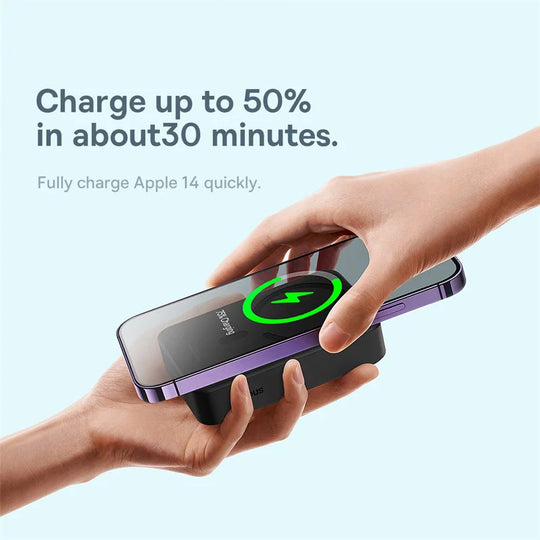 Baseus Power Bank 10000mAh Mini Magnetic Wireless Fast Charge Auto-wake For iPhone 16 15 14 13  Pro Max Magnetic Powerbank