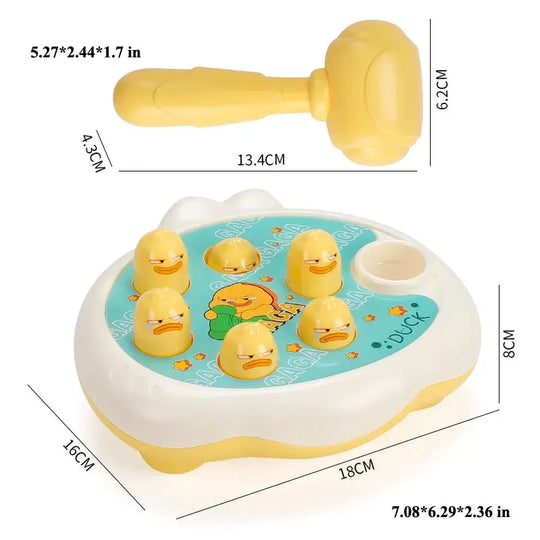 Duck/Frog/Pig Baby Toy Montessori Learning Game Educational Puzzle Gift for 12 24 Months Toddler Boy/Girl with Hammer