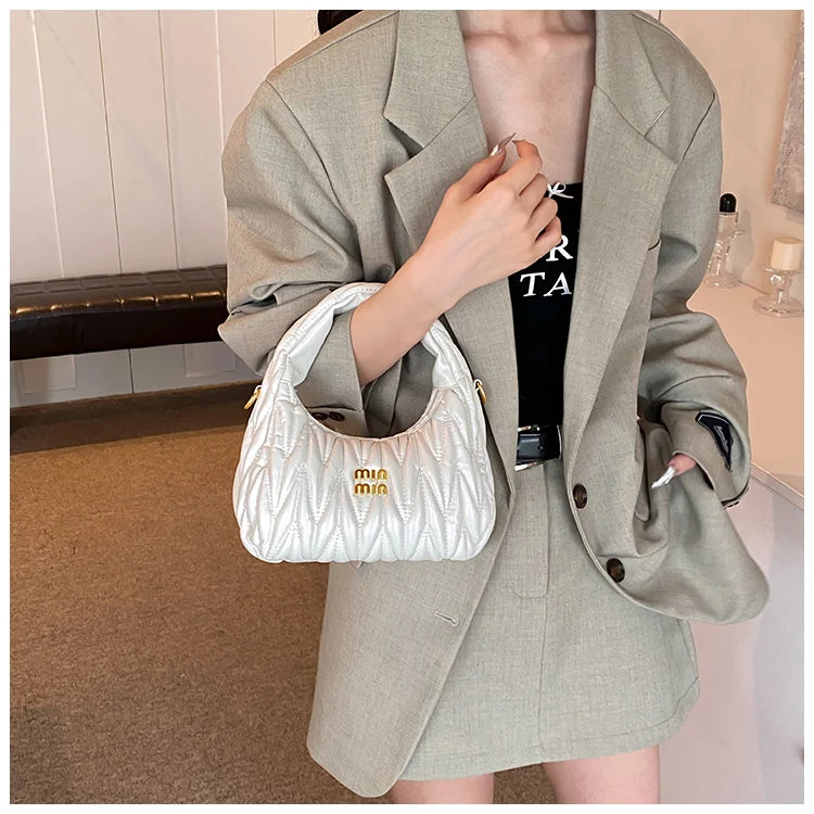 Thread Hobos Tote Bag Shoulder Crossbody Bags for Women Handbag and Purses 2024 New Ladies Messenger Bags Trendy Designer