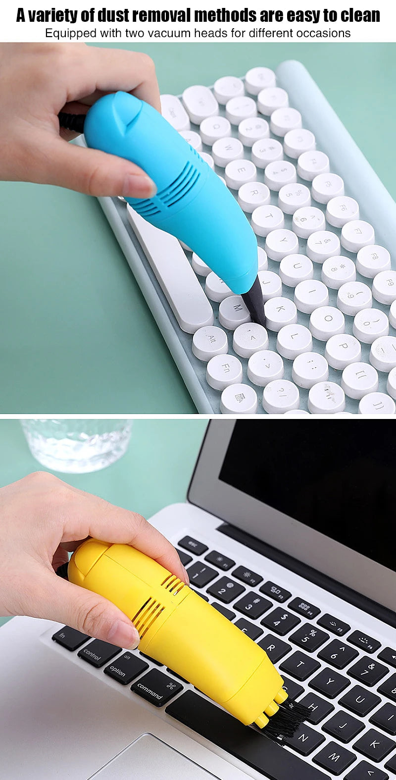 USB Keyboard Cleaner PC Laptops Cleaner Computer Mini Vacuum Cleaning Gadgets Remove Dust Brush Home Office Desk Multi Purpose