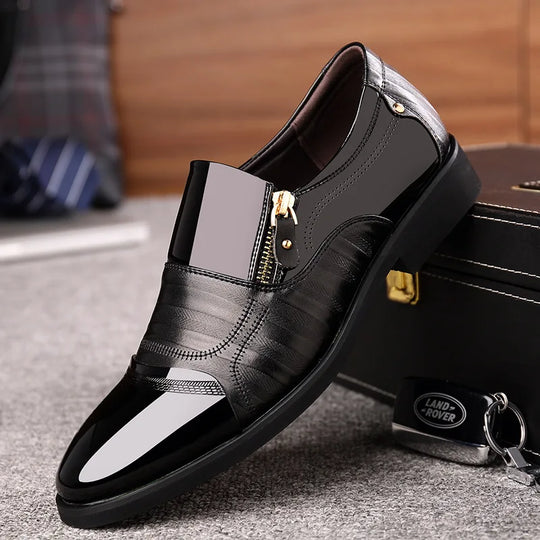 New Leather Shoes Men Lace Up Formal Dress Shoes Luxury Business Oxford Male Office Wedding Dress Shoes Footwear Mocassin Homme