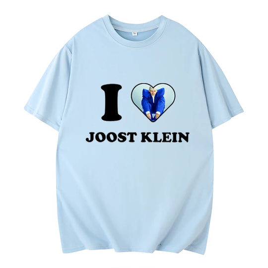 Y2k Summer Men's and Women's Hip Hop New Fashion T-Shirt I Love Joost Klein Retro Short Sleeve Clothing Classic Oversized Shirt