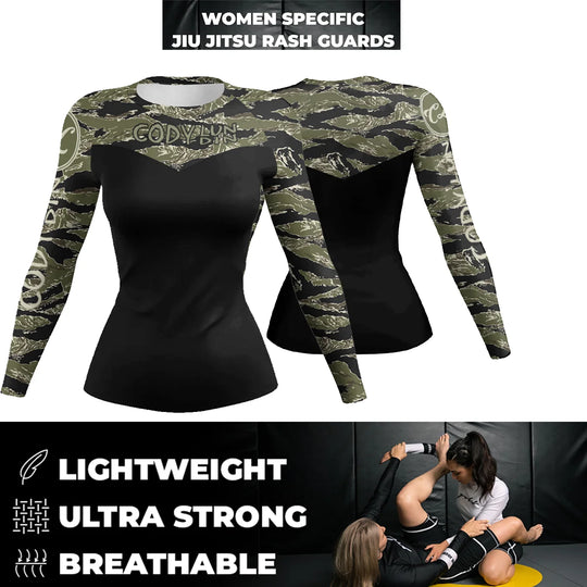 Cody Lundin MMA Grappling Rash Guard Women BJJ Training No Gi Fighting Wear Long Sleeve Tight Sublimation Gym Fitness Shirts