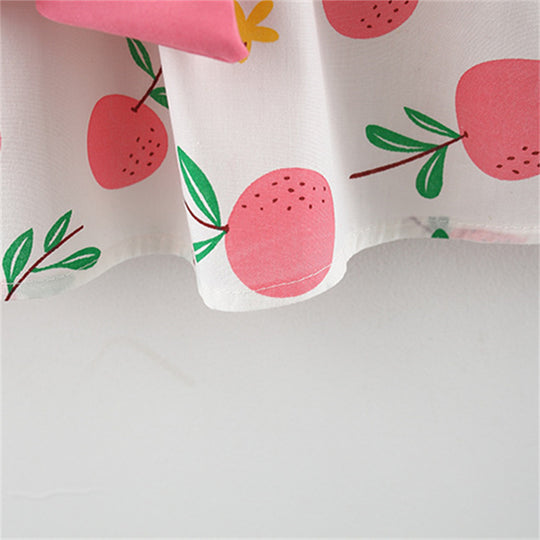 Baby Girl Dress Fruit Print Cotton Fashion Dress Summer New Comfortable Breathable Clothes