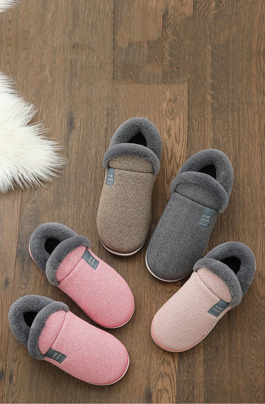 Big Size Men Winter Home Slippers Casual Shoes Women Soft Warm House Slides Indoor Bedroom Non Slip Flats Couples Floor Slipper