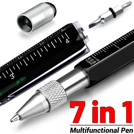 Multi-functional Capacitive Pen With spirit level Screwdriver Ballpoint Pen Mobile Phone Screen Touch Gadgets Construction Tools