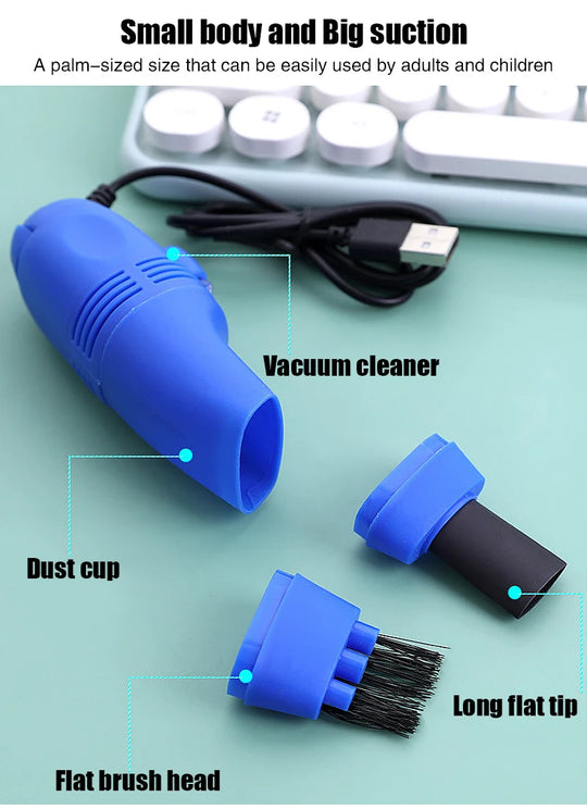 USB Keyboard Cleaner PC Laptops Cleaner Computer Mini Vacuum Cleaning Gadgets Remove Dust Brush Home Office Desk Multi Purpose