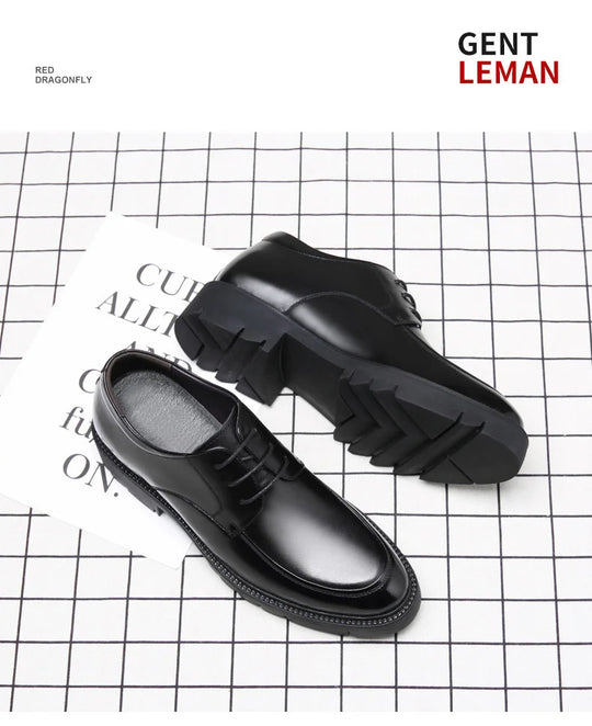 Brand Genuine Leather Sneakers Men Elevator Shoes Platform Heels 8cm 10cm Height Increase Heightening Shoes Man Dress Shoes