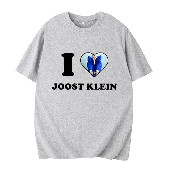 Y2k Summer Men's and Women's Hip Hop New Fashion T-Shirt I Love Joost Klein Retro Short Sleeve Clothing Classic Oversized Shirt