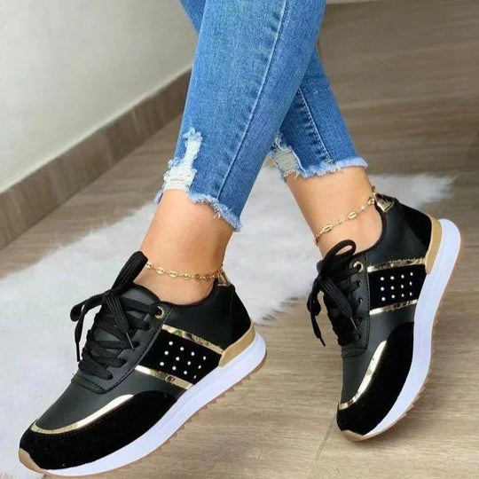 Women Wedges Sneakers Lace Up Breathable Sports Shoes Casual Platform Shoes Female Footwear Ladies Designer Shoes Zapatos Mujer