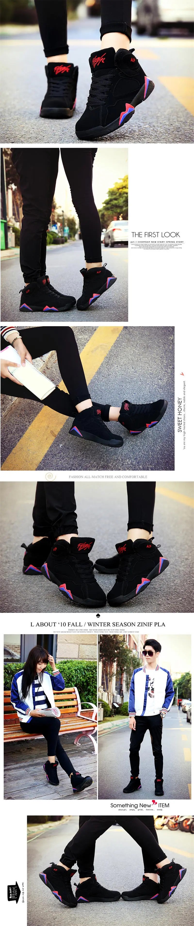 Comemore Big Size 44 Spring High Top Women Running Men's Casual Shoes Sport Woman Black Sneakers Ladies Sports Sneackers Female