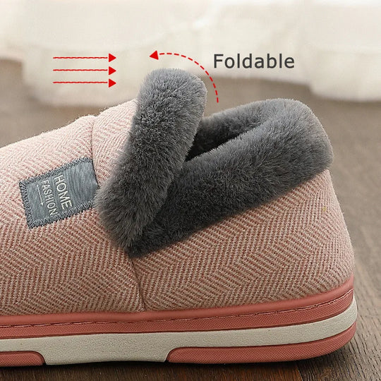 Big Size Men Winter Home Slippers Casual Shoes Women Soft Warm House Slides Indoor Bedroom Non Slip Flats Couples Floor Slipper