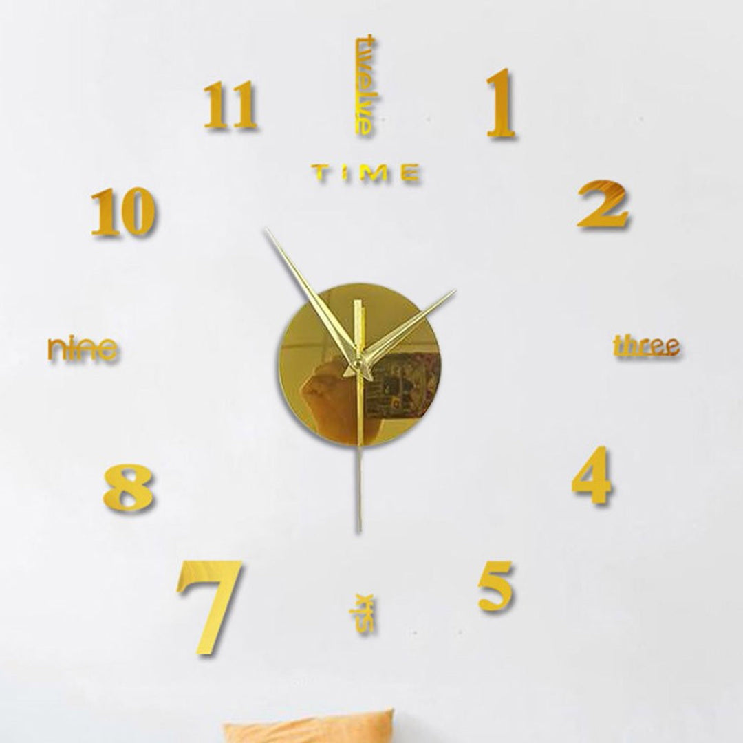 2024 New Creative Wall Clock Living Room DIY Wall Sticker Clock Mute Wall Clock Home Decorate Wall Digital Clock Needle Watch