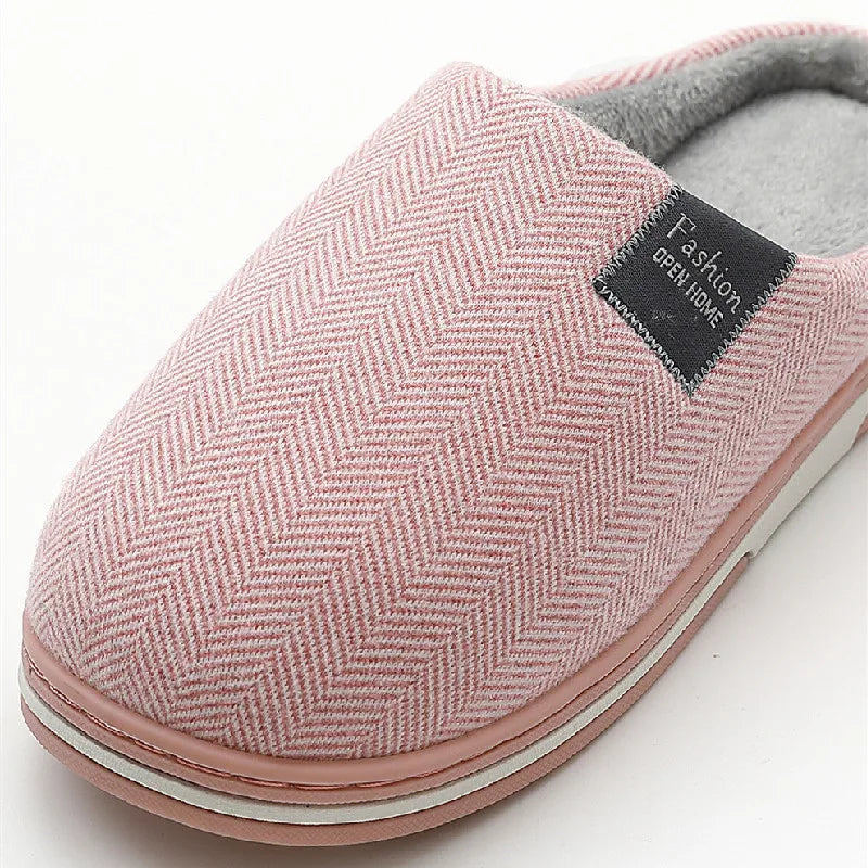 Big Size Men Winter Home Slippers Casual Shoes Women Soft Warm House Slides Indoor Bedroom Non Slip Flats Couples Floor Slipper