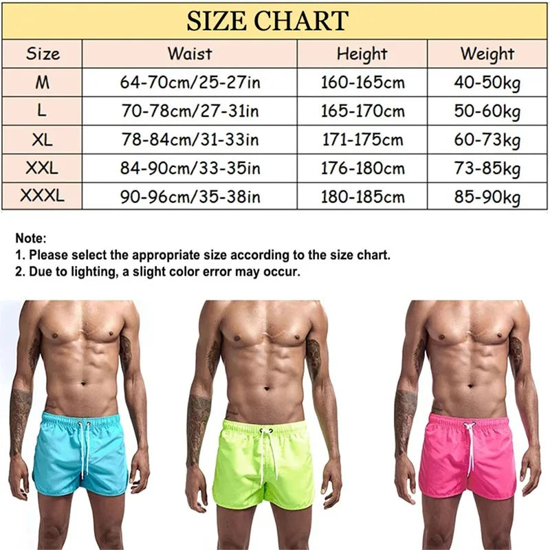 2024 Summer Swim Shorts Trendy Simple Beach Shorts Sexy Swimsuit Men Women Couples Night Slow Running Shorts Leisure Surf Pants