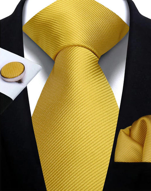 Necktie Fashion Brand Handmade Solid Necktie Handkerchief Cufflinks