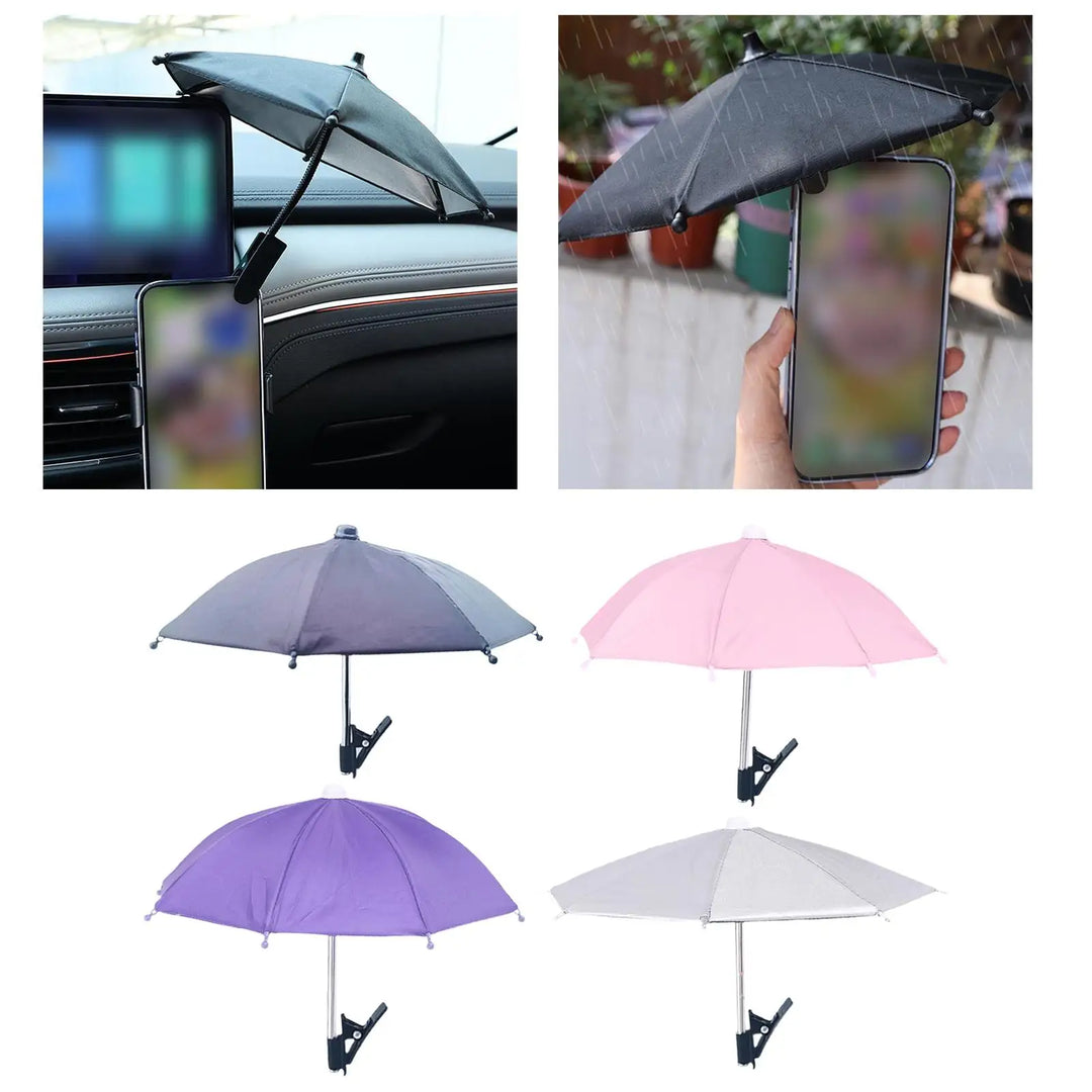 Phone Umbrella Sunshade Cellphone Waterproof Creative Gadget Multifunction for Hand Recording Outdoor Cell Phone Sunshade Holder