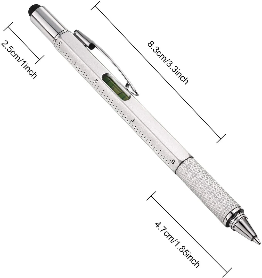 Multi-functional Capacitive Pen With spirit level Screwdriver Ballpoint Pen Mobile Phone Screen Touch Gadgets Construction Tools