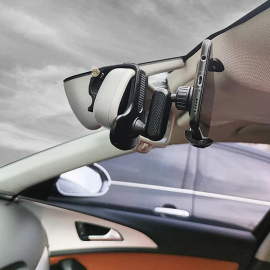 Car Phone Holder Dashboard Universal Cell Phone Car Holder Rear View Mirror Sun Visor Baffle Mobile Phone Mount Clip Car Gadgets