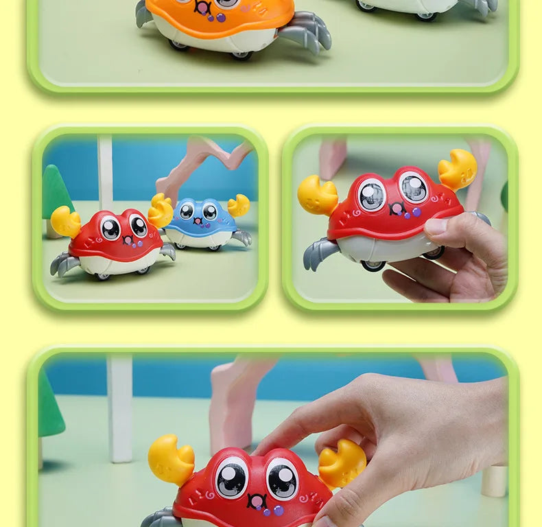 Inertial Crawling Crab Montessori Baby Toys for 0-3 Years Old Toddler Birthday Gift Toy Learn To Climb Children Interactive Toys