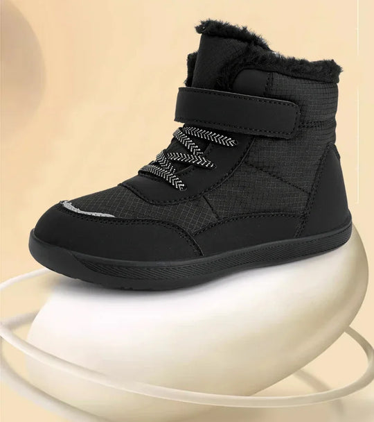 Suitable for small/middle children's wide-foot warm cotton boots for boys and girls barefoot snow boots 2024 winter