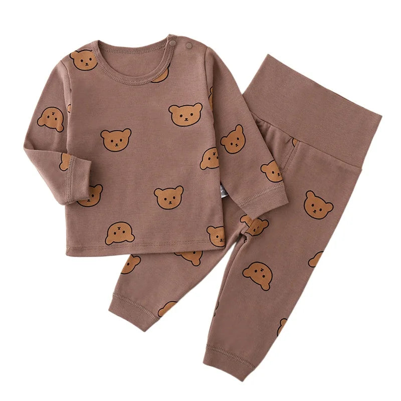 0-3T Newborn Kid Baby Boys Girls Clothes Set Long Sleeve Cotton Top and Pant Suit Pj Set Cute Sweet Sleepwear Pajamas Set Outfit