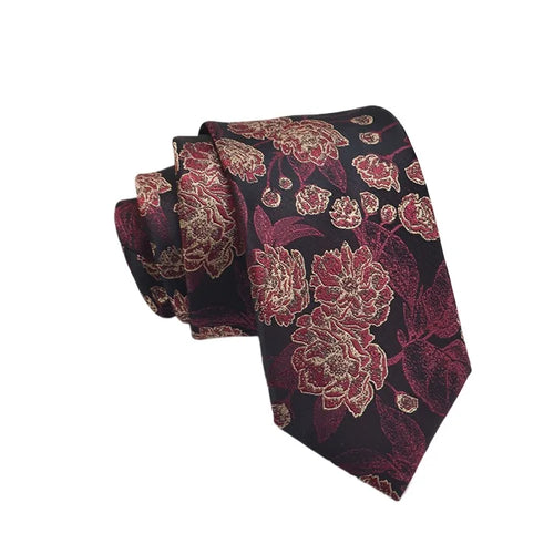 35 Styles Men's Silk Ties Jacquard Dot Floral 8cm Necktie Accessories