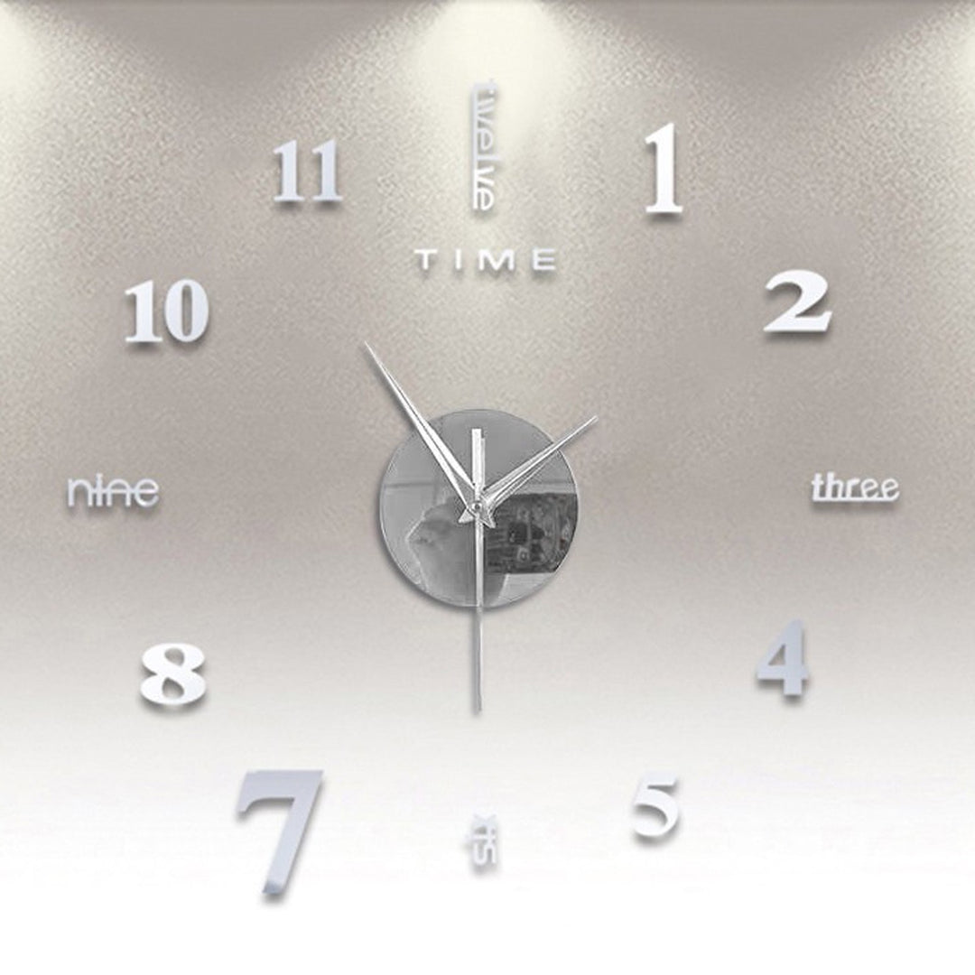 2024 New Creative Wall Clock Living Room DIY Wall Sticker Clock Mute Wall Clock Home Decorate Wall Digital Clock Needle Watch