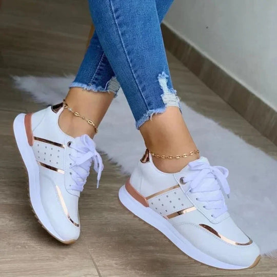 Women Wedges Sneakers Lace Up Breathable Sports Shoes Casual Platform Shoes Female Footwear Ladies Designer Shoes Zapatos Mujer