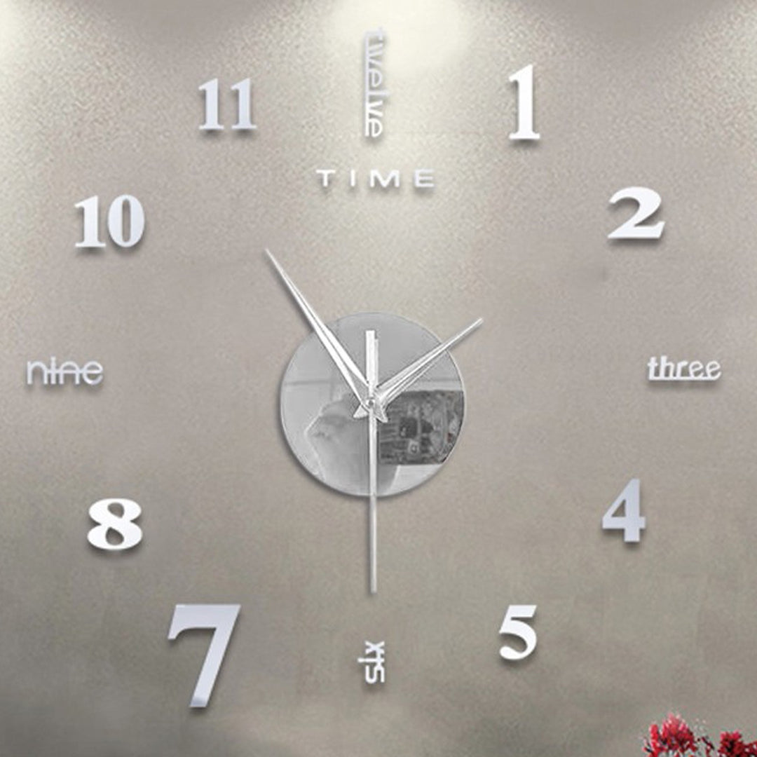 2024 New Creative Wall Clock Living Room DIY Wall Sticker Clock Mute Wall Clock Home Decorate Wall Digital Clock Needle Watch