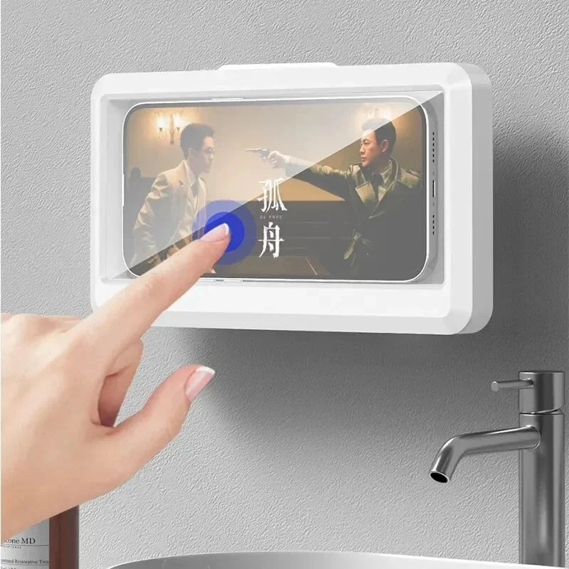 Bathroom Waterproof Phone Case Stand Shell Touch Screen Bath Watch Video Catch-up Drama Gadget Punch-free Kitchen Phone Stand