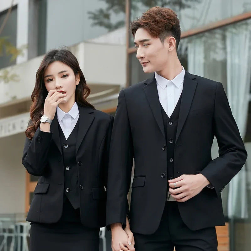 Men Suit For Wedding 3 Pieces 2 Sets Blazers Elegant Jackets Vest Pants Luxury Business Coats 2024 Formal Korean High Quality