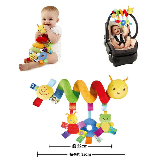 Baby Crib Hanging Rattles Toys Car Seat Toy Soft Mobiles Stroller Crib Cot Spiral Toy Pram Hanging Dolls for Babies Newborn Gift