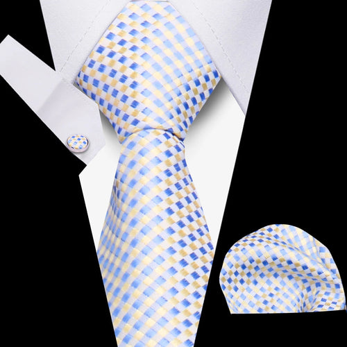 Elegant Ties For Men Gift Fashion Men Tie Set Striped Luxury Necktie