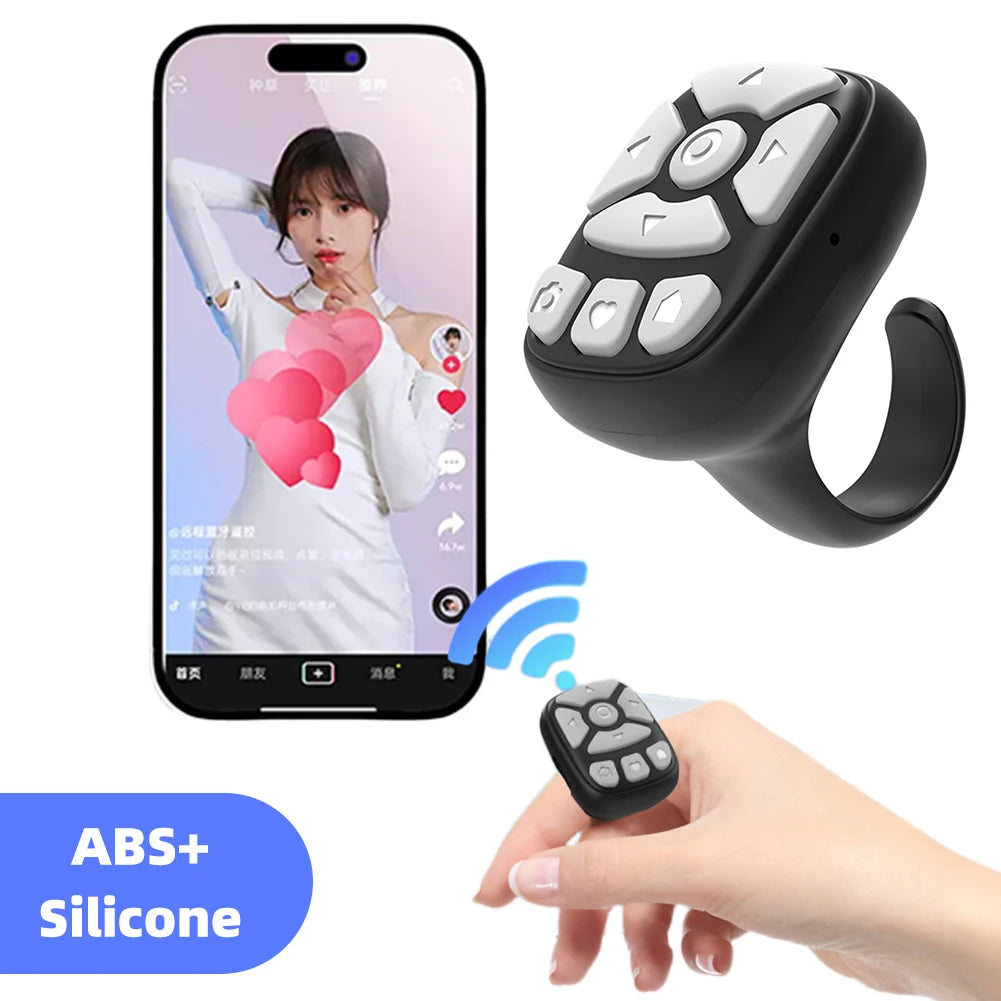 Wireless Bluetooth Mobile Selfie Lazy Artifac For Tiktok Remote Control Ring Mobile Phone Bluetooth Controller For Xiaomi-Apple