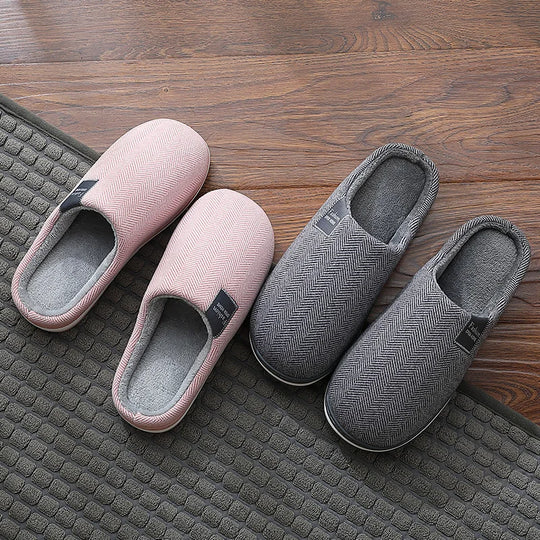 Big Size Men Winter Home Slippers Casual Shoes Women Soft Warm House Slides Indoor Bedroom Non Slip Flats Couples Floor Slipper