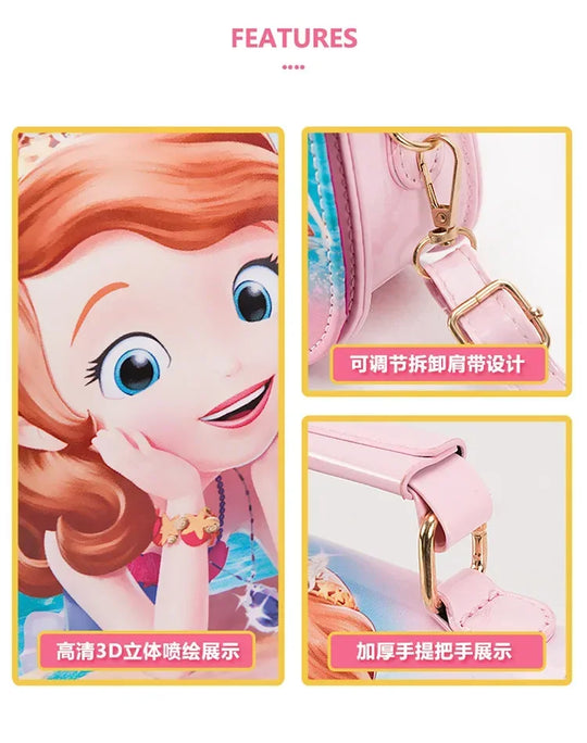 Disney Frozen 2 Elsa Anna  princess children's toys shoulder bag girl Sofia princess baby handbag  kid fashion shopping bag gift