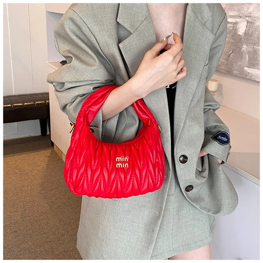 Thread Hobos Tote Bag Shoulder Crossbody Bags for Women Handbag and Purses 2024 New Ladies Messenger Bags Trendy Designer