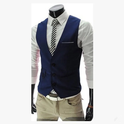 7XL High Quality Dress Vests For Men Slim Fit Mens Suit Vest Male