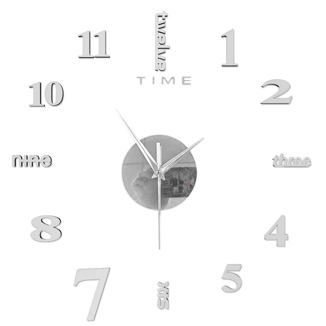 2024 New Creative Wall Clock Living Room DIY Wall Sticker Clock Mute Wall Clock Home Decorate Wall Digital Clock Needle Watch