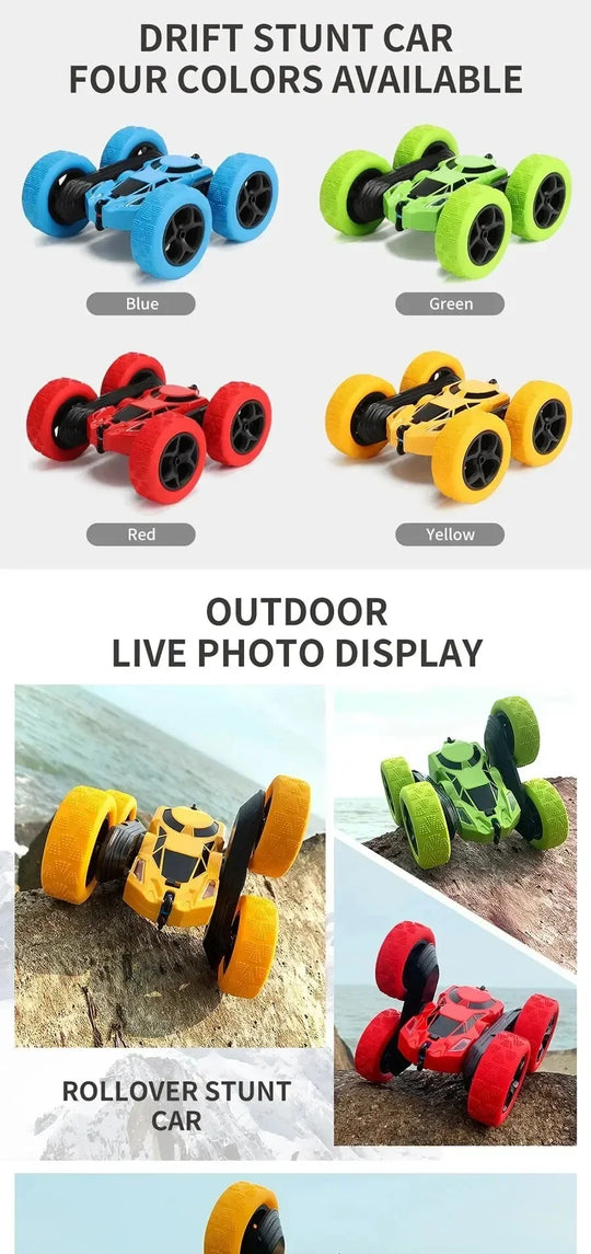 Rc Stunt Car Kids Double Sided Flip Remote Control Cars 2.4G High Speed 360° Rotation Drift Auto Toys Gifts for Boy Girl