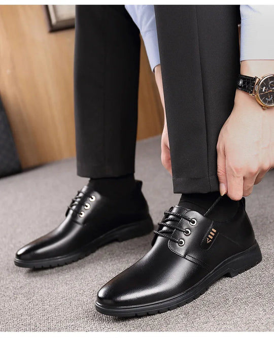 Brand designer Men Leather Shoes Lace Up Oxfords Dress Shoes for Men Wedding Party Office Business Casual Shoes Men Work zapatos