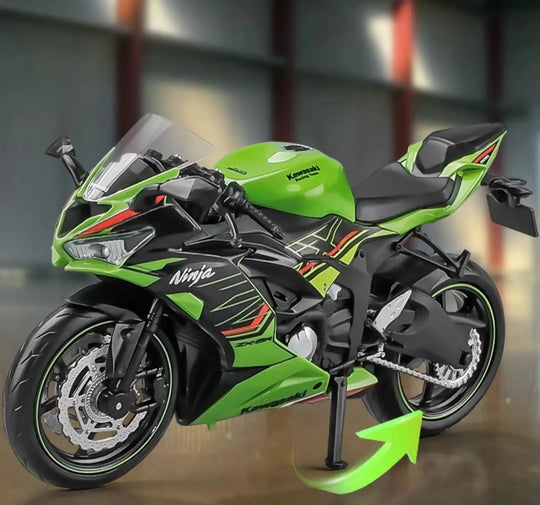 1/12 Kawasaki Ninja ZX-6R Motorcycle Toy 1:12 RMZ City Diecast Model Super Sport Miniature Collection Gift For Boy Children Kid