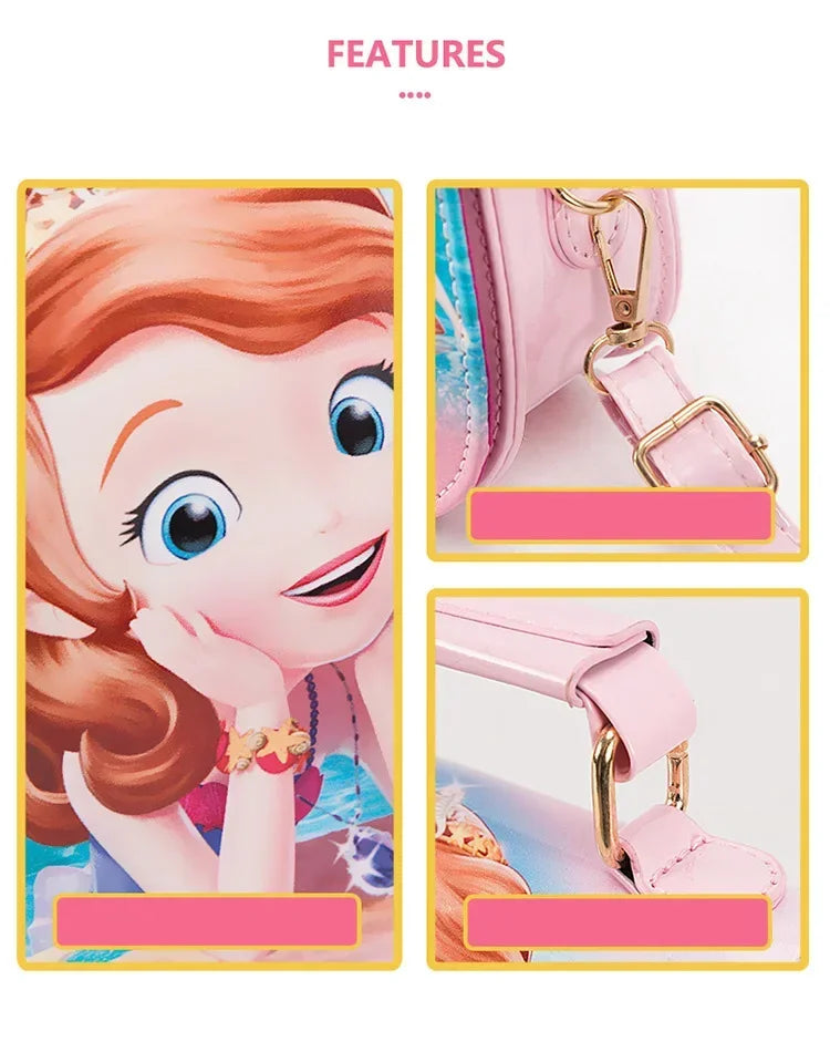 Disney Frozen 2 Elsa Anna  princess children's toys shoulder bag girl Sofia princess baby handbag  kid fashion shopping bag gift