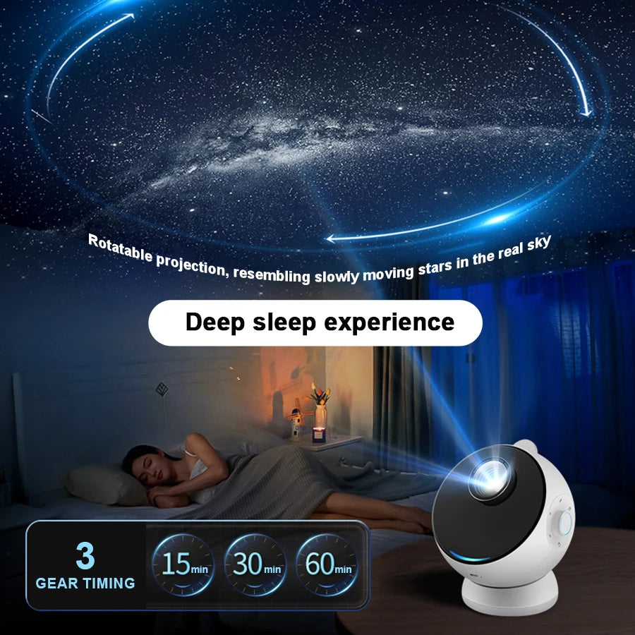 Home Planetarium Star Projector Galaxy Starry Projector Night Light 360° Adjust Bluetooth Speaker For Bedroom Kids Birthday Gift