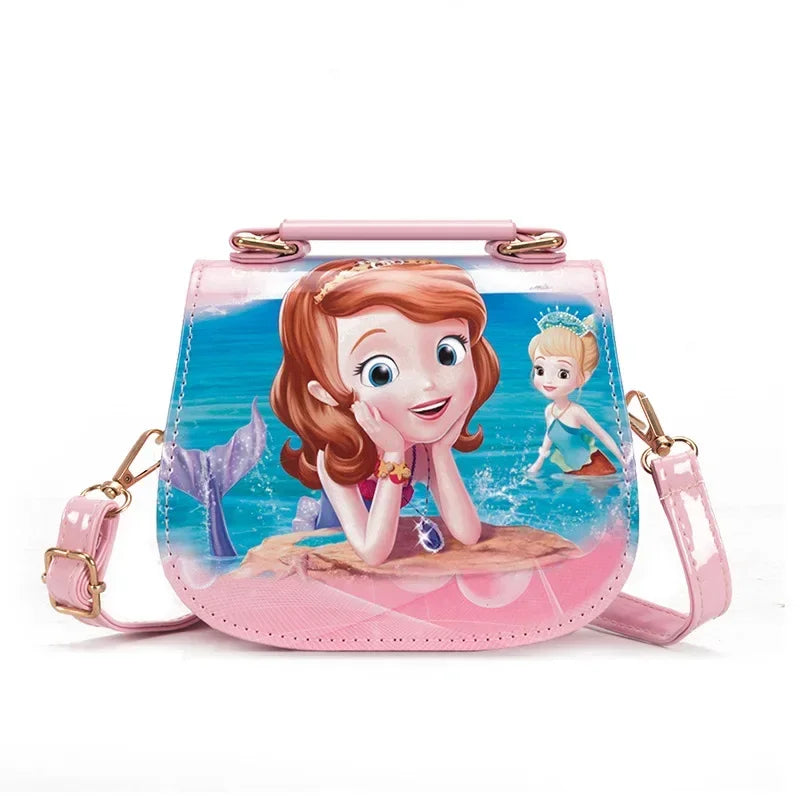 Disney Frozen 2 Elsa Anna  princess children's toys shoulder bag girl Sofia princess baby handbag  kid fashion shopping bag gift