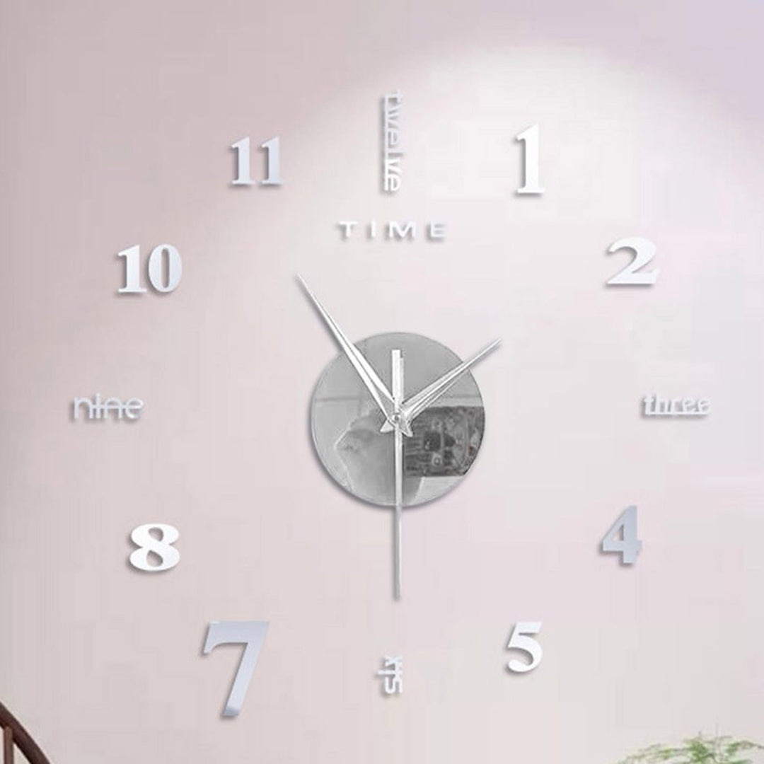 2024 New Creative Wall Clock Living Room DIY Wall Sticker Clock Mute Wall Clock Home Decorate Wall Digital Clock Needle Watch