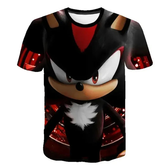 Summer Clothes For Kids New Anime Sonics T Shirt Kids Clothes Boys Cartoon Game Boys Clothes Boys Girls T-shirt Set Trucksuit