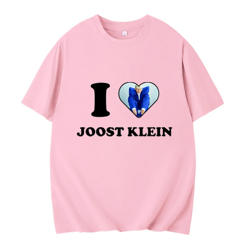 Y2k Summer Men's and Women's Hip Hop New Fashion T-Shirt I Love Joost Klein Retro Short Sleeve Clothing Classic Oversized Shirt